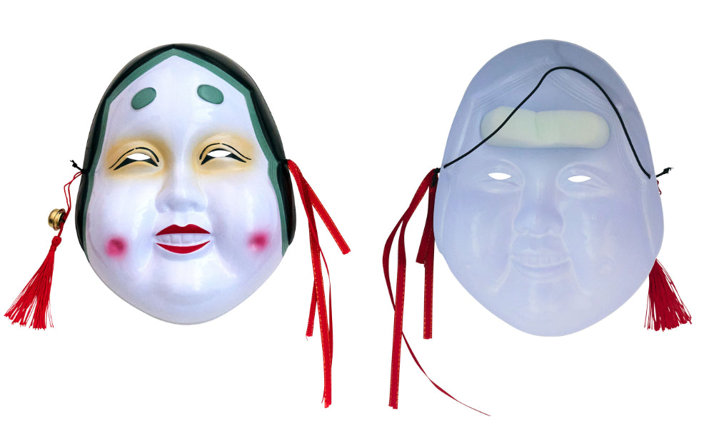 [New] コスプレ小物 人物 人型 お面 和風お面 小面/ひょっとこ/おかめ/相撲/写楽男子/筋隈/だるま ユニセックス フリーサイズ ホワイト/ペールオレンジ/レッド 【クリアストーン】