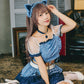 [New] コスプレ ねこ アニマル シュガーウィップ デニムライクキャット レディース フリーサイズ ブルー【クリアストーン】