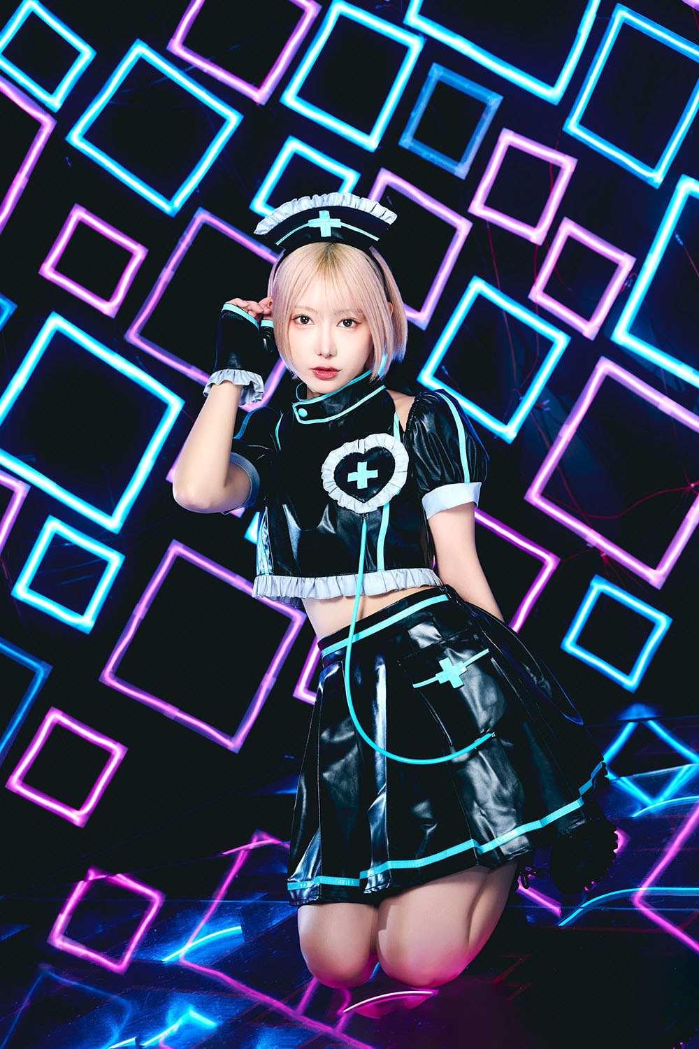 クリアストーン Clearstone コスプレ ナース サイバーイリス バーチャルナース レディース フリーサイズ ブラック[virtualnurse] New] コスプレ ナース サイバーイリス バーチャルナース レディース