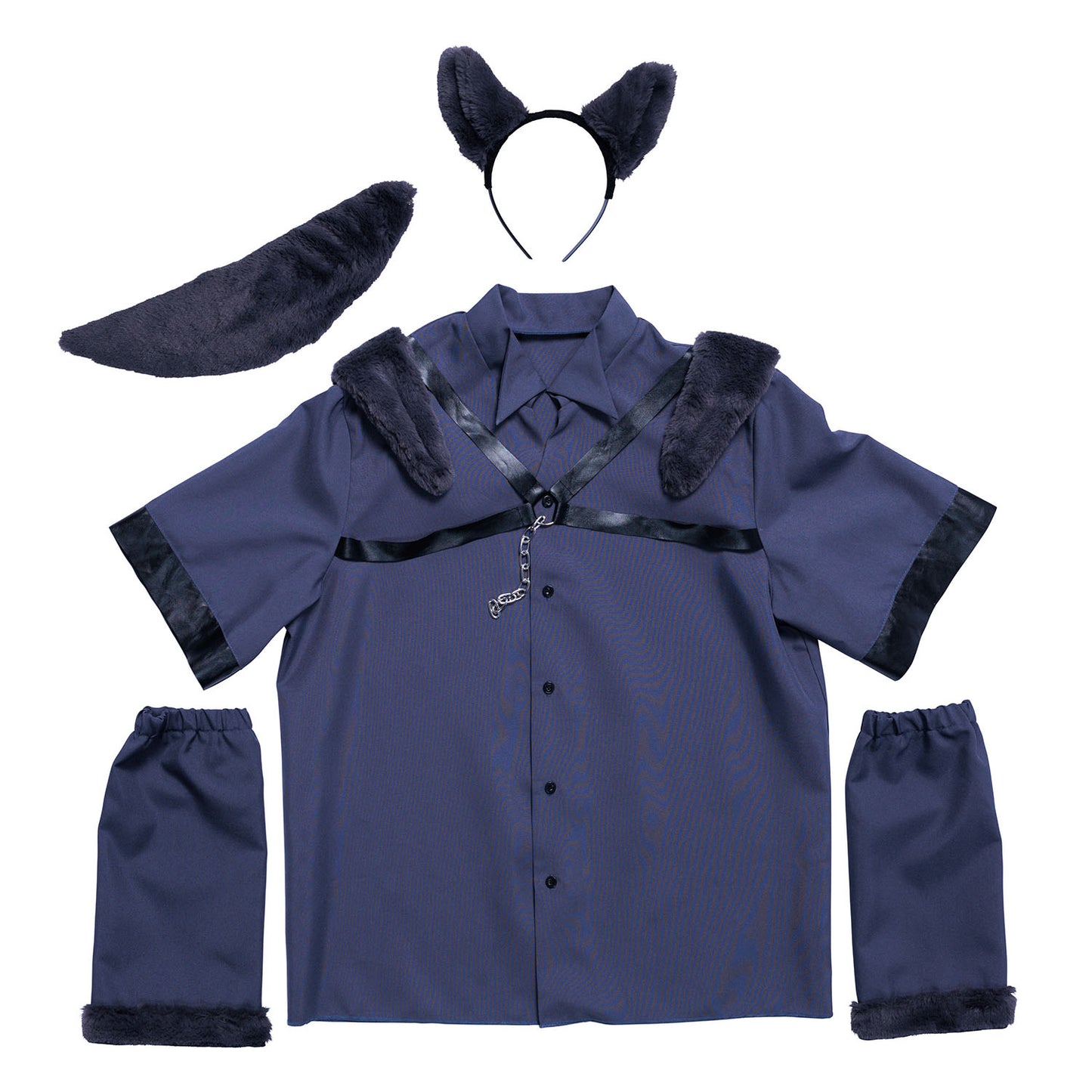 [New] ≪スタンミさん着用≫ コスプレ ハロウィン アニマル アイアンウルフ メンズ フリーサイズ グレー【クリアストーン】