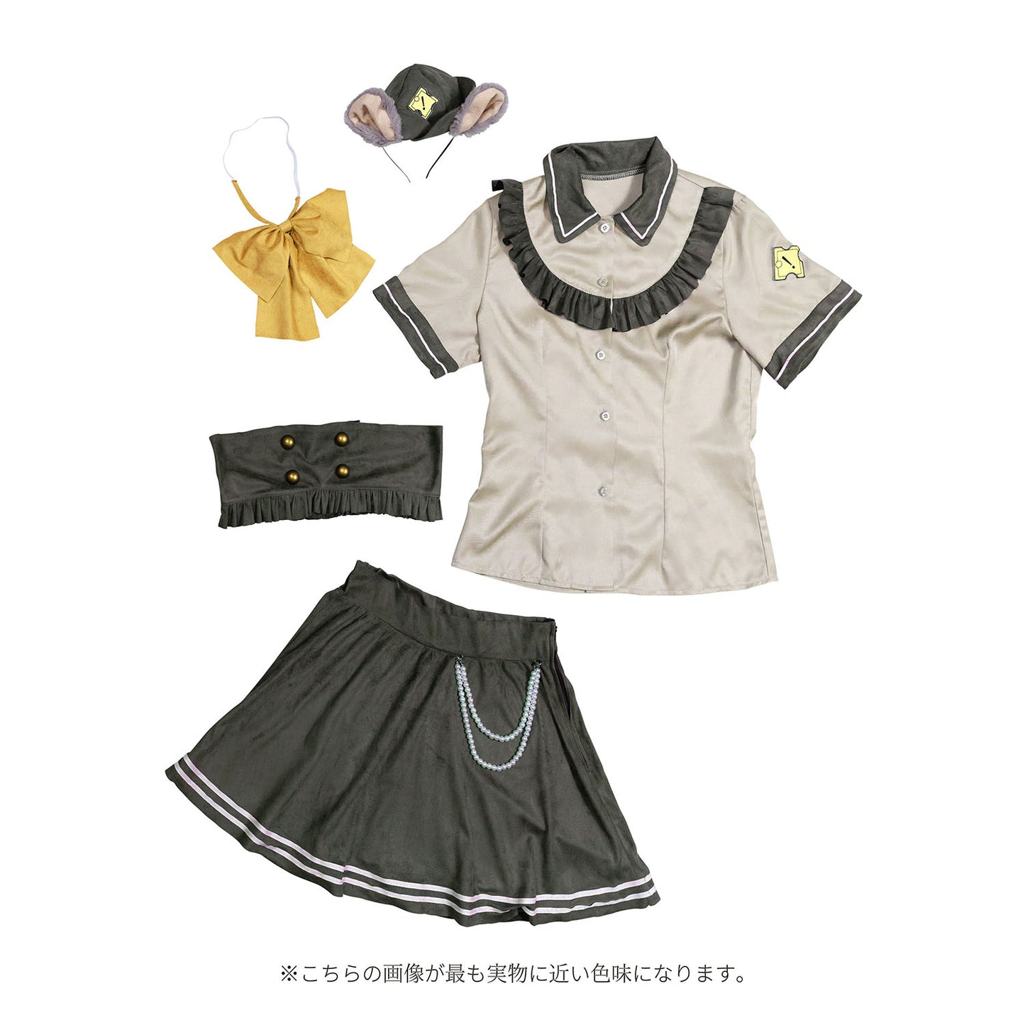 《JamsCollection・保科凜ちゃん着用》[NEW] コスプレ ハロウィン ねずみ 警察 ダスティコンフィ ネズミポリス レディース フリーサイズ グリーン【クリアストーン】