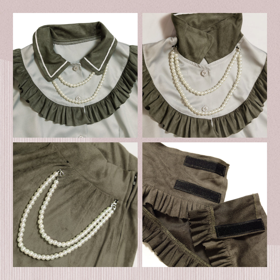 《えなこちゃん着用》[NEW] コスプレ ハロウィン ねずみ 警察 ダスティコンフィ ネズミポリス レディース フリーサイズ グリーン【クリアストーン】