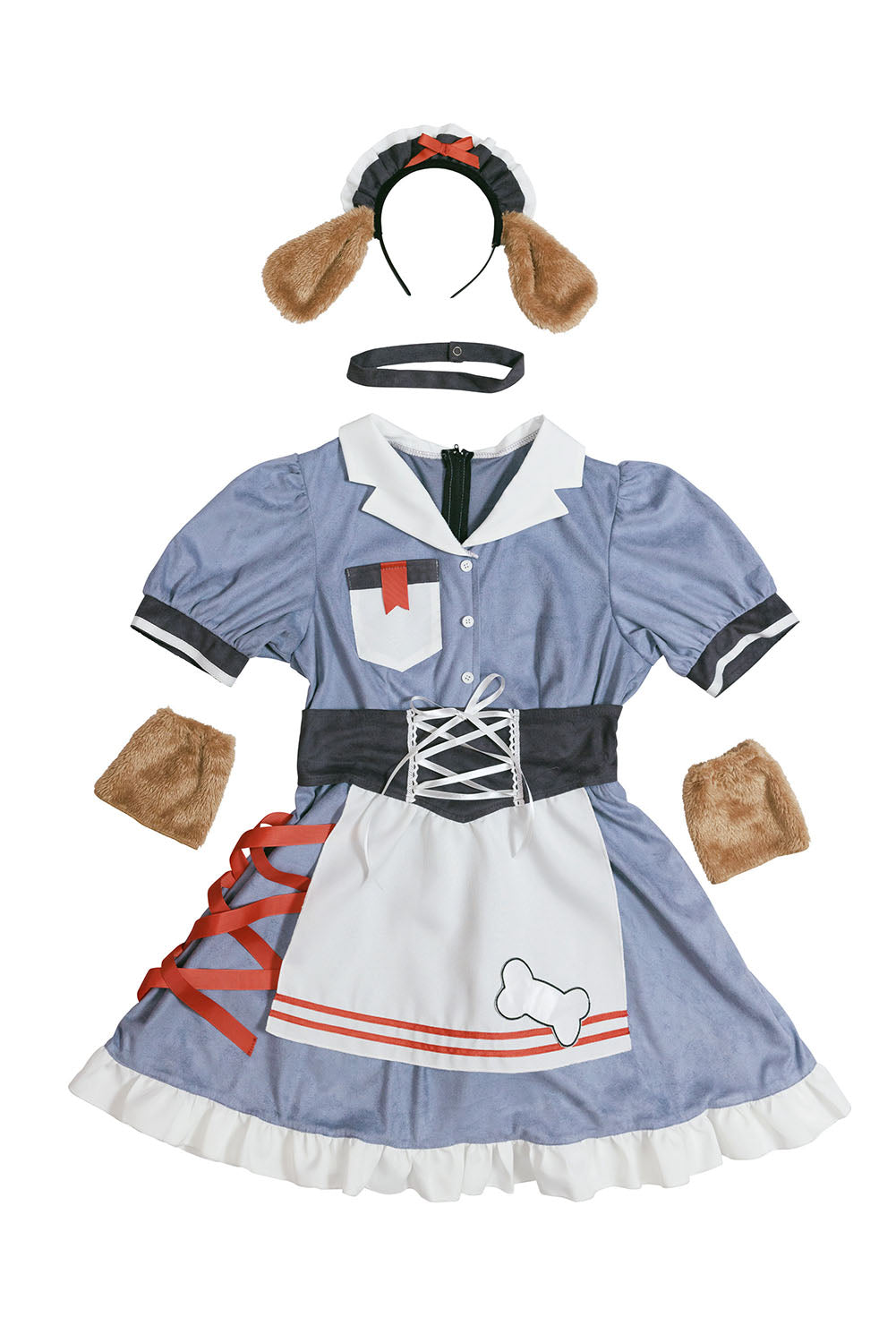 《えなこちゃん着用》[NEW] コスプレ ハロウィン いぬ ダイナー ダスティコンフィ ドッグダイナー レディース フリーサイズ ブルー 【クリアストーン】