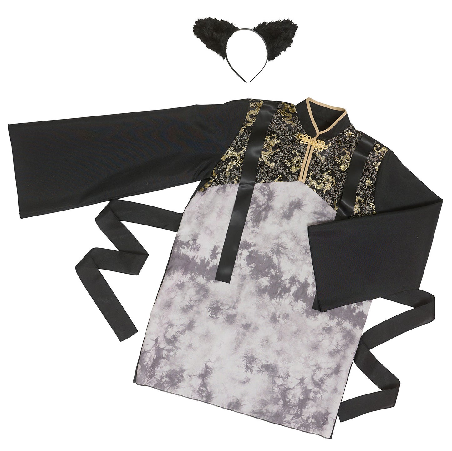 [NEW] コスプレ ジュニア こども オオカミ COSCHU! ウルフキョンシー 140～150cm ユニセックス ブラック 【クリアストーン】