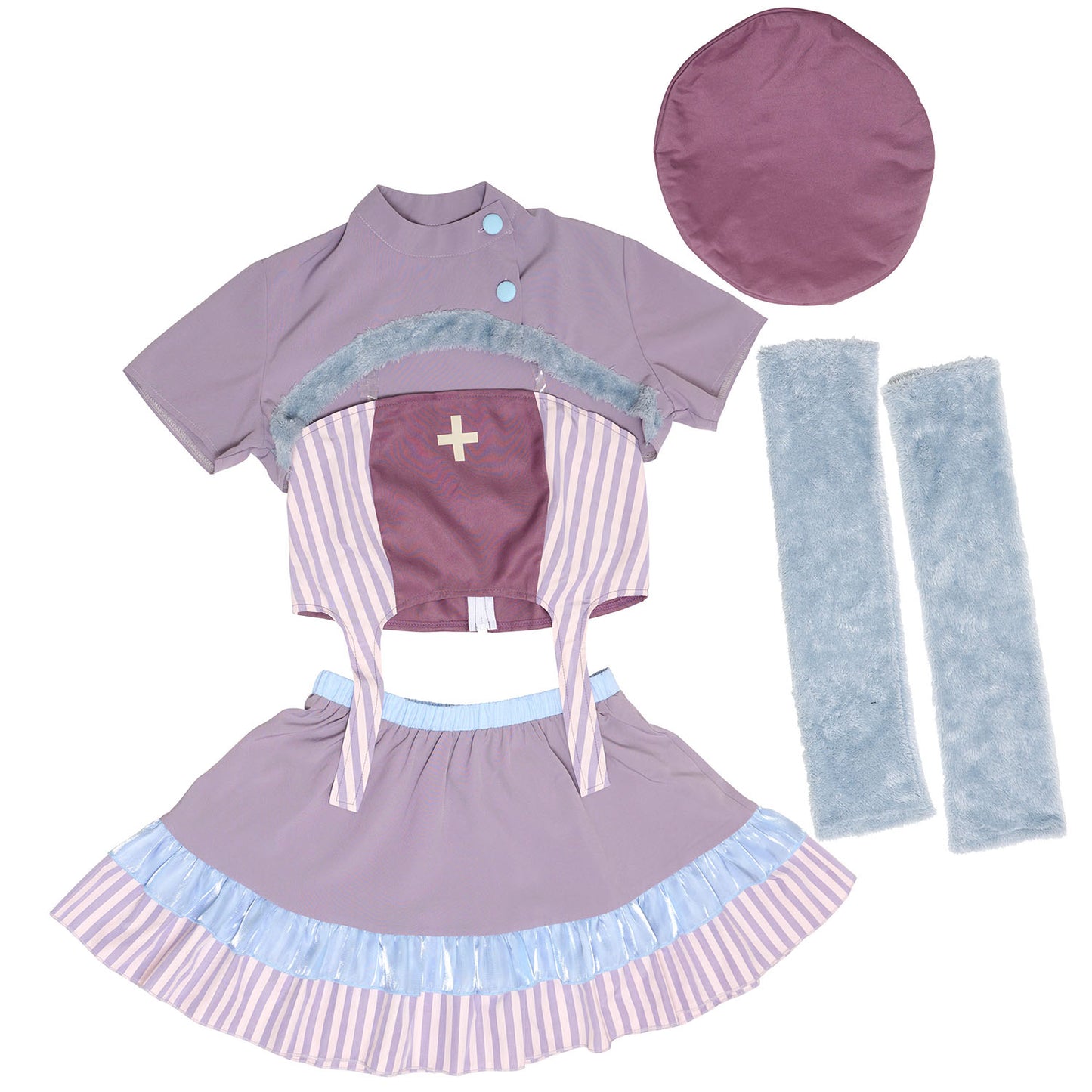 [NEW] コスプレ ハロウィン 看護師 トリックピクス ナース レディース フリーサイズ ラベンダー 【クリアストーン】