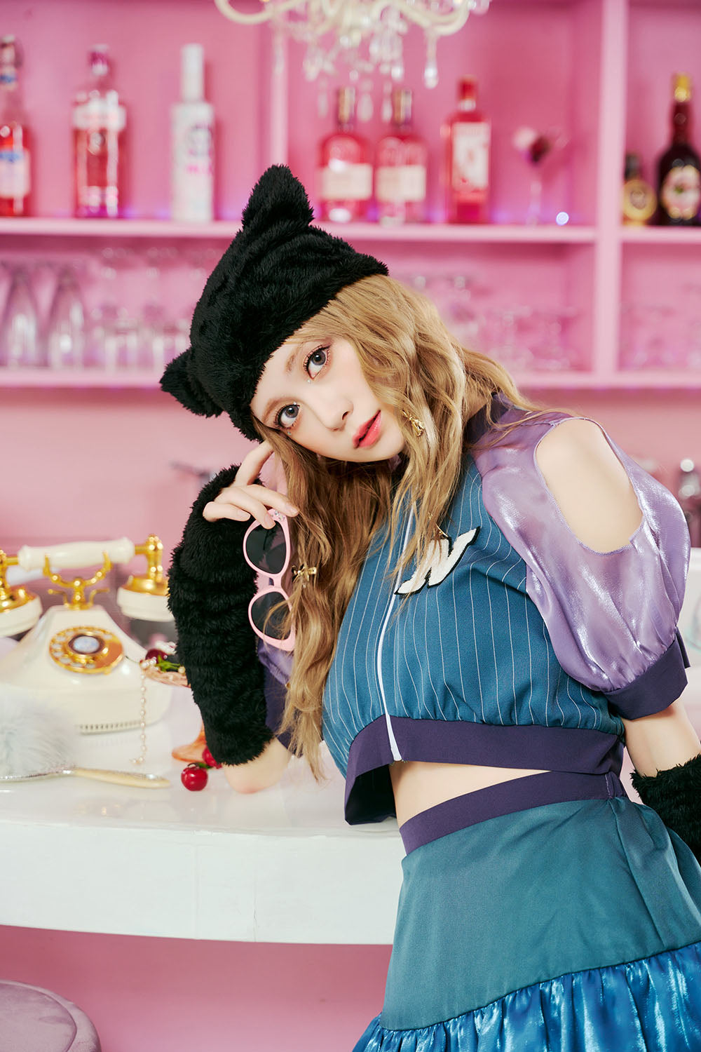 [NEW] コスプレ ハロウィン 動物 ねこ トリックピクス キャット レディース フリーサイズ ブルー 【クリアストーン】