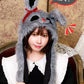 [NEW] コスプレ小物 ハロウィン 帽子 うさぎ パタパタハット ホラーラビット ユニセックス グレー 【クリアストーン】