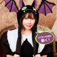 [NEW] コスプレ小物 ハロウィン 帽子 動物 パタパタハット こうもり ユニセックス ブラック 【クリアストーン】