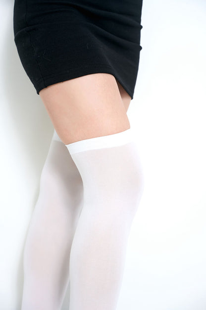 コスプレ小物 靴下 My Luxury ニーハイソックス レディース フリーサイズ ブラック/ホワイト【クリアストーン】