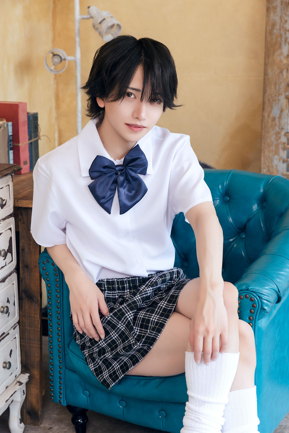 [NEW] コスプレ ハロウィン 女子高生 ハニーボーイ 制服 ユニセックス フリーサイズ ホワイト 【クリアストーン】