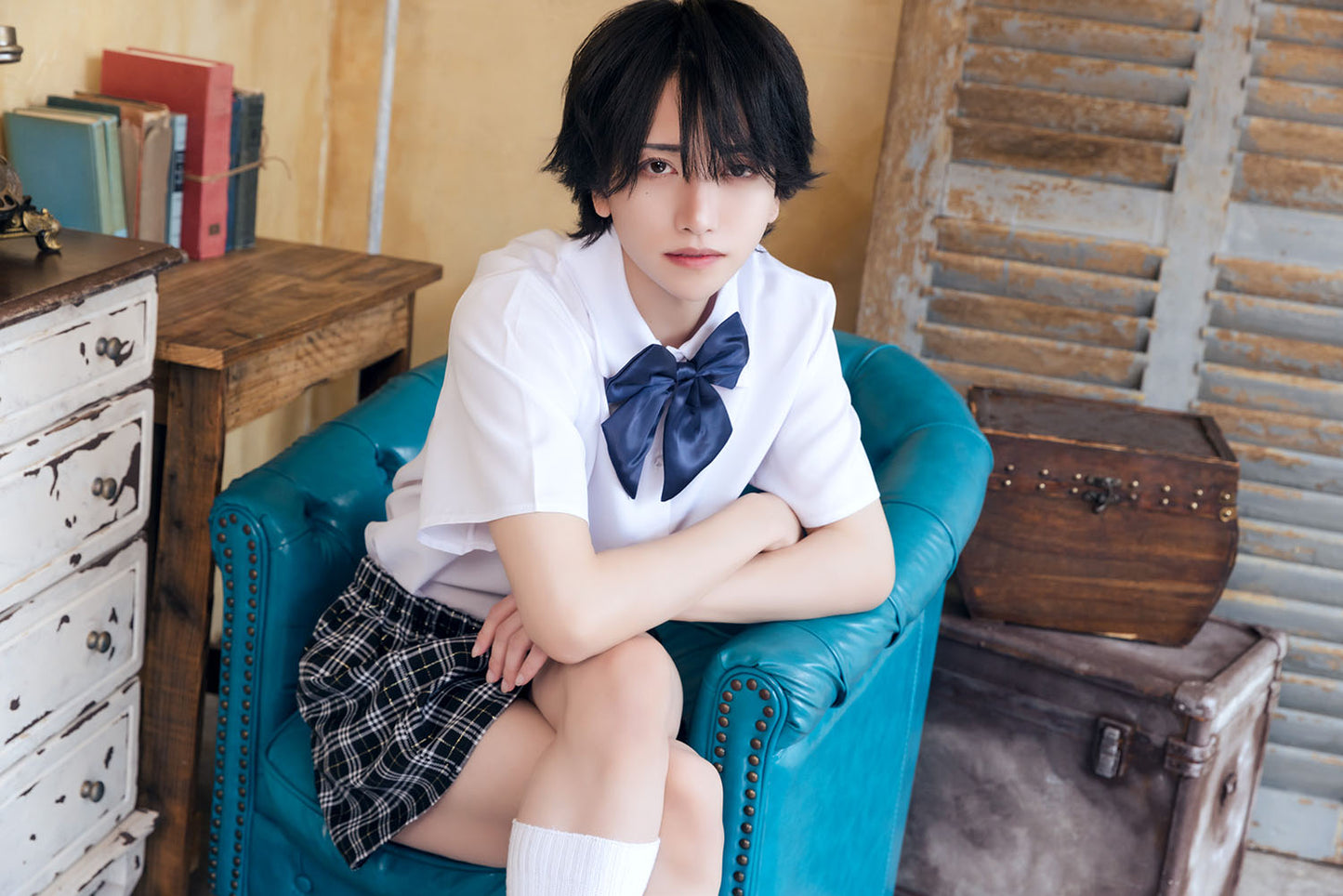 [NEW] コスプレ ハロウィン 女子高生 ハニーボーイ 制服 ユニセックス フリーサイズ ホワイト 【クリアストーン】