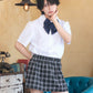 [NEW] コスプレ ハロウィン 女子高生 ハニーボーイ 制服 ユニセックス フリーサイズ ホワイト 【クリアストーン】