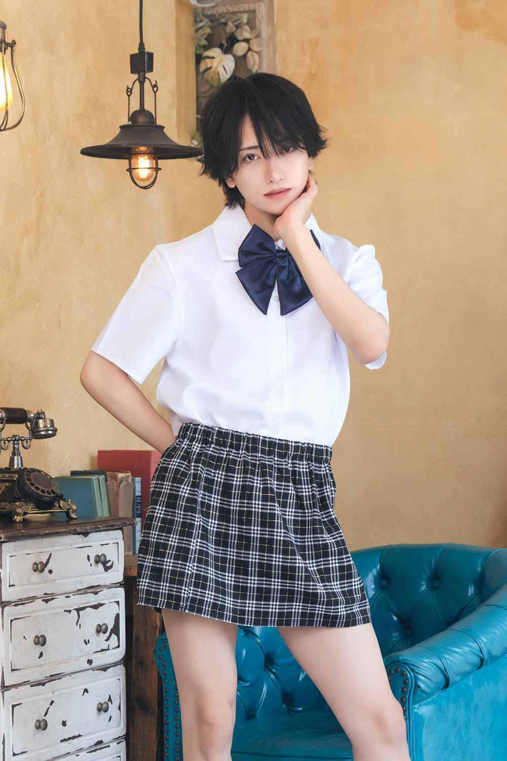 [NEW] コスプレ ハロウィン 女子高生 ハニーボーイ 制服 ユニセックス フリーサイズ ホワイト 【クリアストーン】