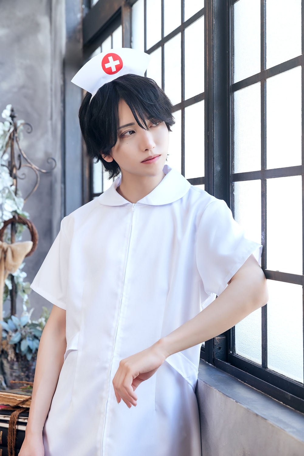 [NEW] コスプレ ハロウィン 看護師 ハニーボーイ ナース ユニセックス フリーサイズ ホワイト 【クリアストーン】