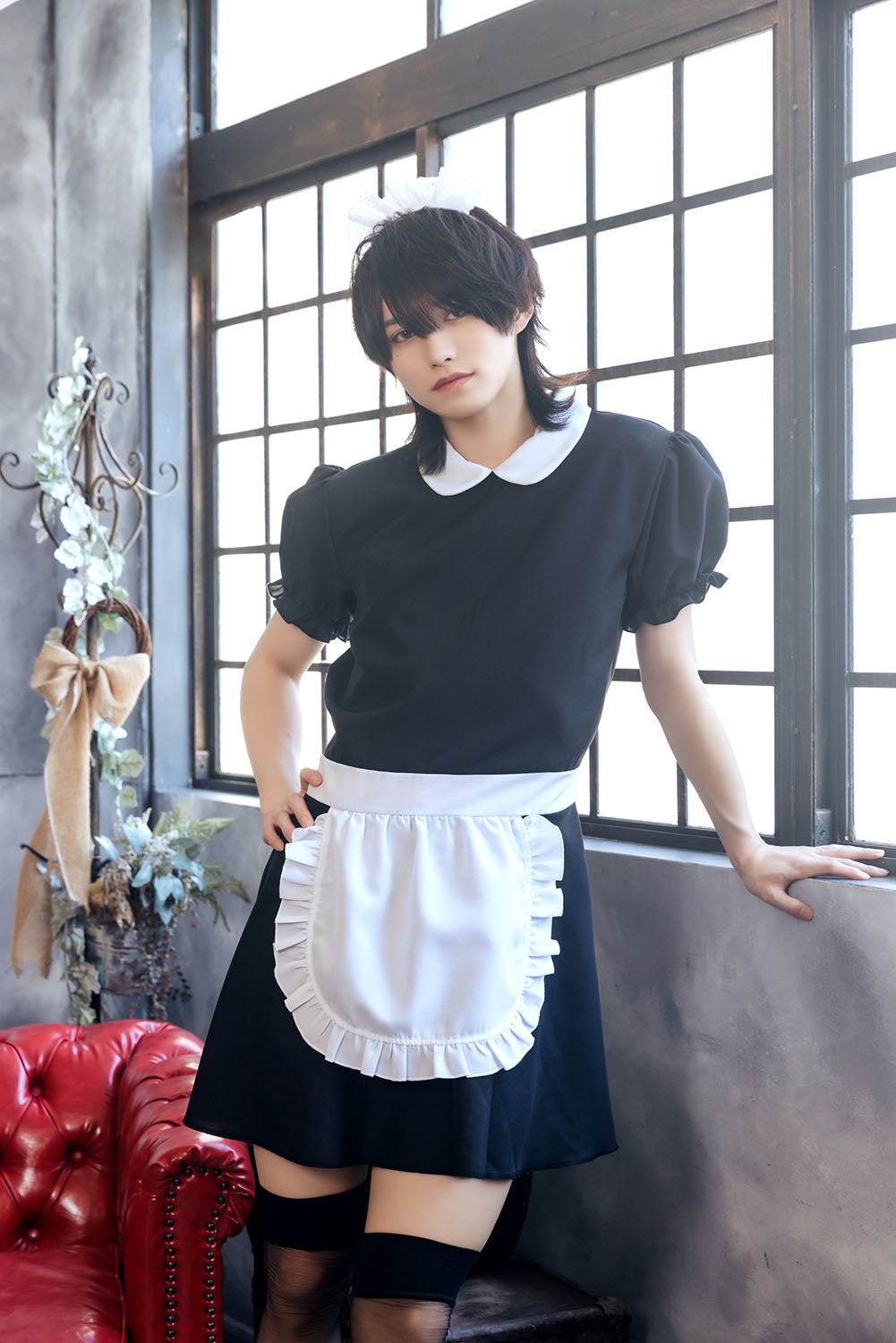 [NEW] コスプレ ハロウィン ハニーボーイ メイド ユニセックス フリーサイズ ブラック 【クリアストーン】