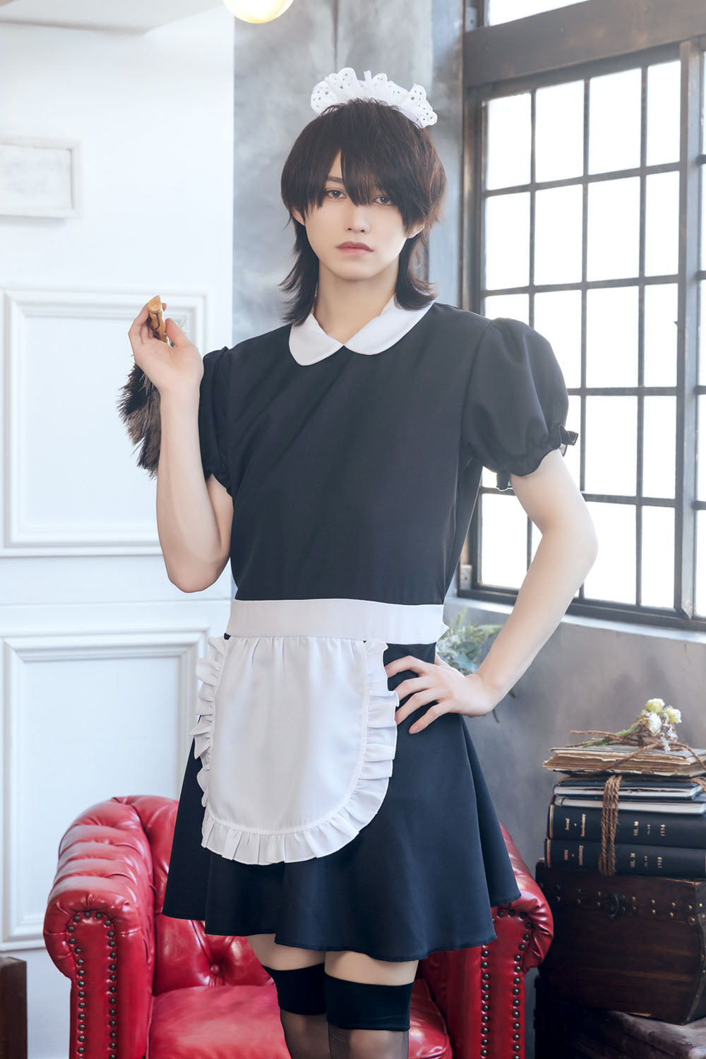 [NEW] コスプレ ハロウィン ハニーボーイ メイド ユニセックス フリーサイズ ブラック 【クリアストーン】