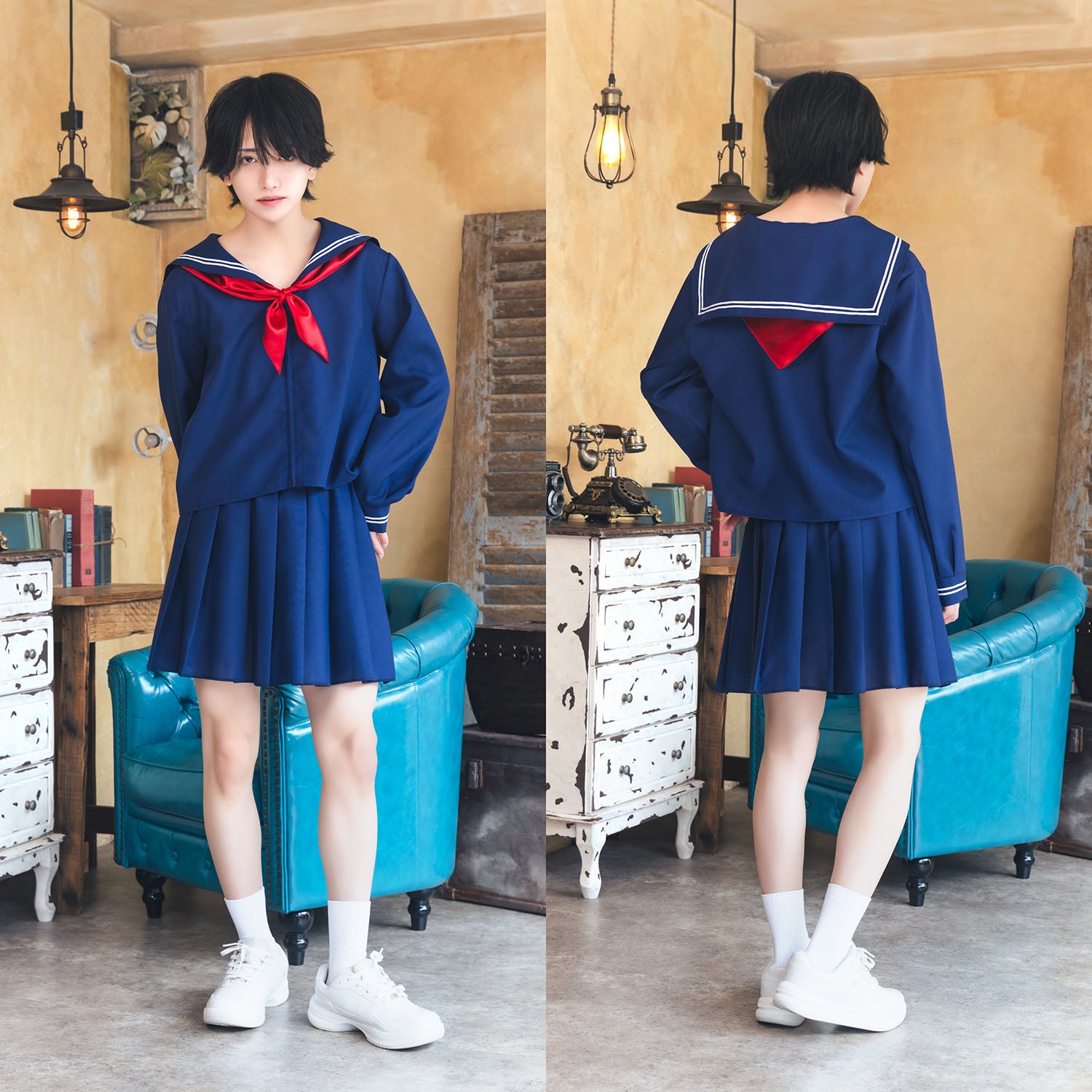 コスプレ ハロウィン 制服 ハニーボーイ ネイビーセーラー ユニ