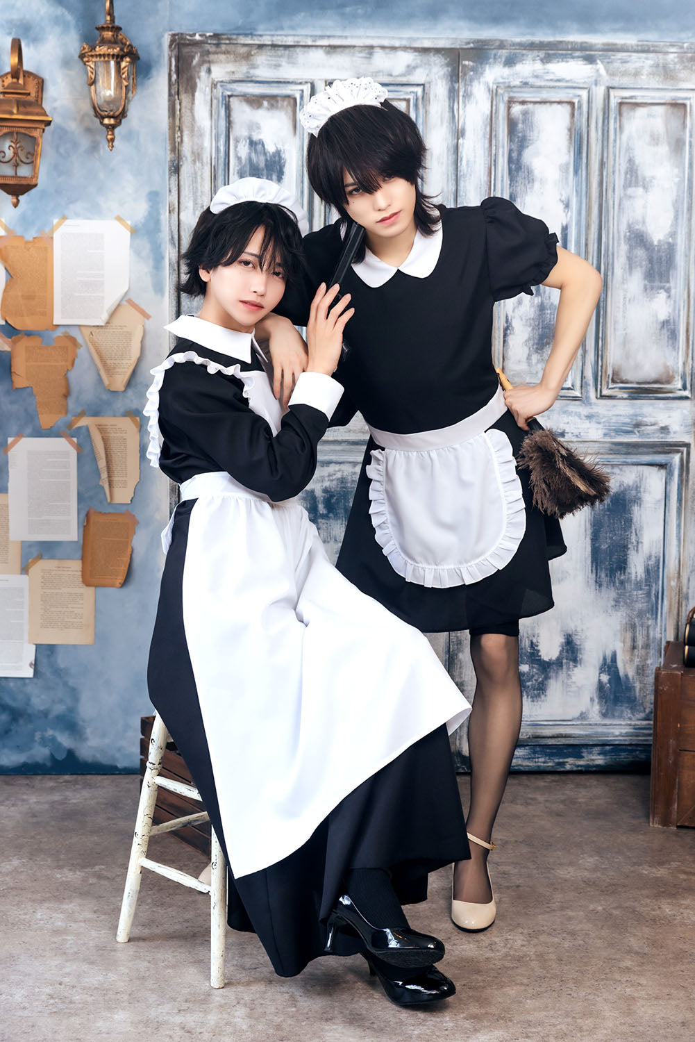 [NEW] コスプレ ハロウィン ハニーボーイ ロングメイド ユニセックス フリーサイズ ブラック 【クリアストーン】