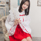 コスプレ 巫女さん 巫女 ミニ レディース フリーサイズ レッド【クリアストーン】♡