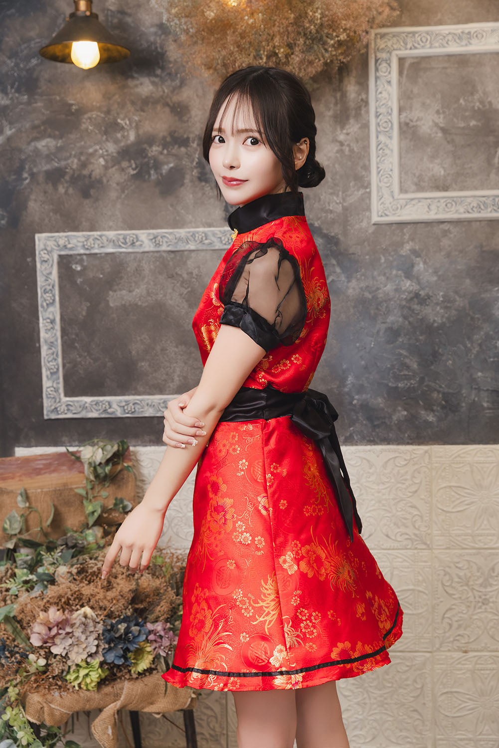 コスプレ チャイナ トキメキグラフィティ ニーハオチャイナ レディース フリーサイズ レッド【クリアストーン】