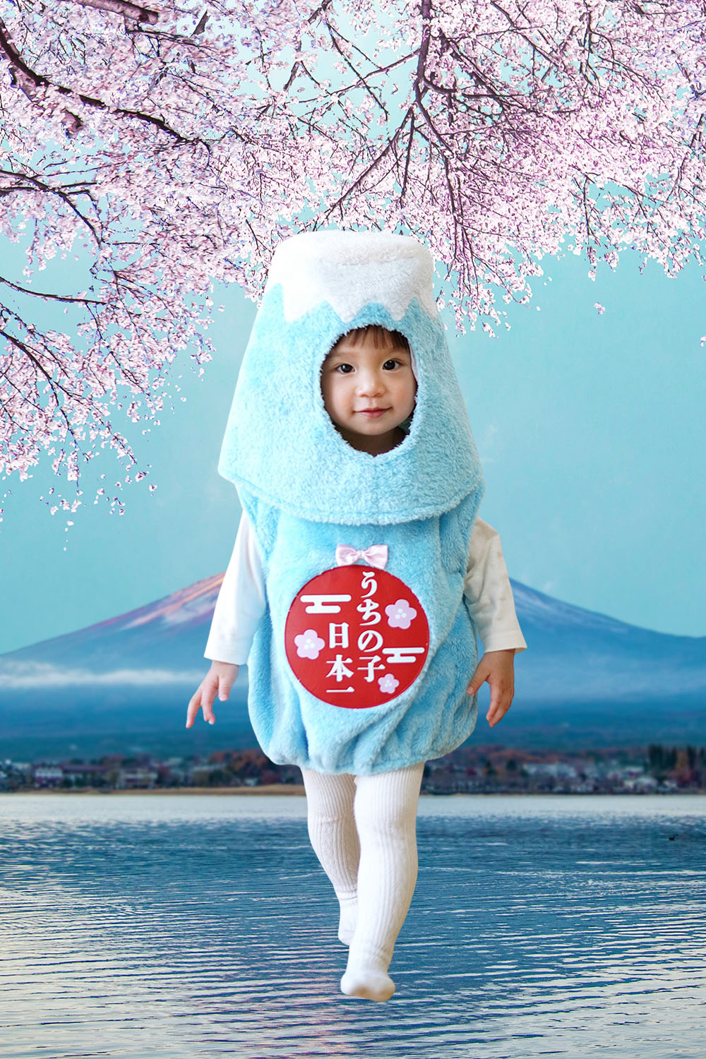 [NEW] コスプレ ベビー 赤ちゃん 食べ物 マシュマロベビー 富士山 ベビー 80cm ブルー【クリアストーン】