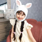 [New] コスプレ小物 かぶりもの アニマル うさぎ もふもふうさたん キッズ ホワイト【クリアストーン】