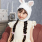 [New] コスプレ小物 かぶりもの アニマル うさぎ もふもふうさたん キッズ ホワイト【クリアストーン】