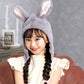 [New] コスプレ小物 かぶりもの アニマル うさぎ もふもふうさたん キッズ グレー【クリアストーン】