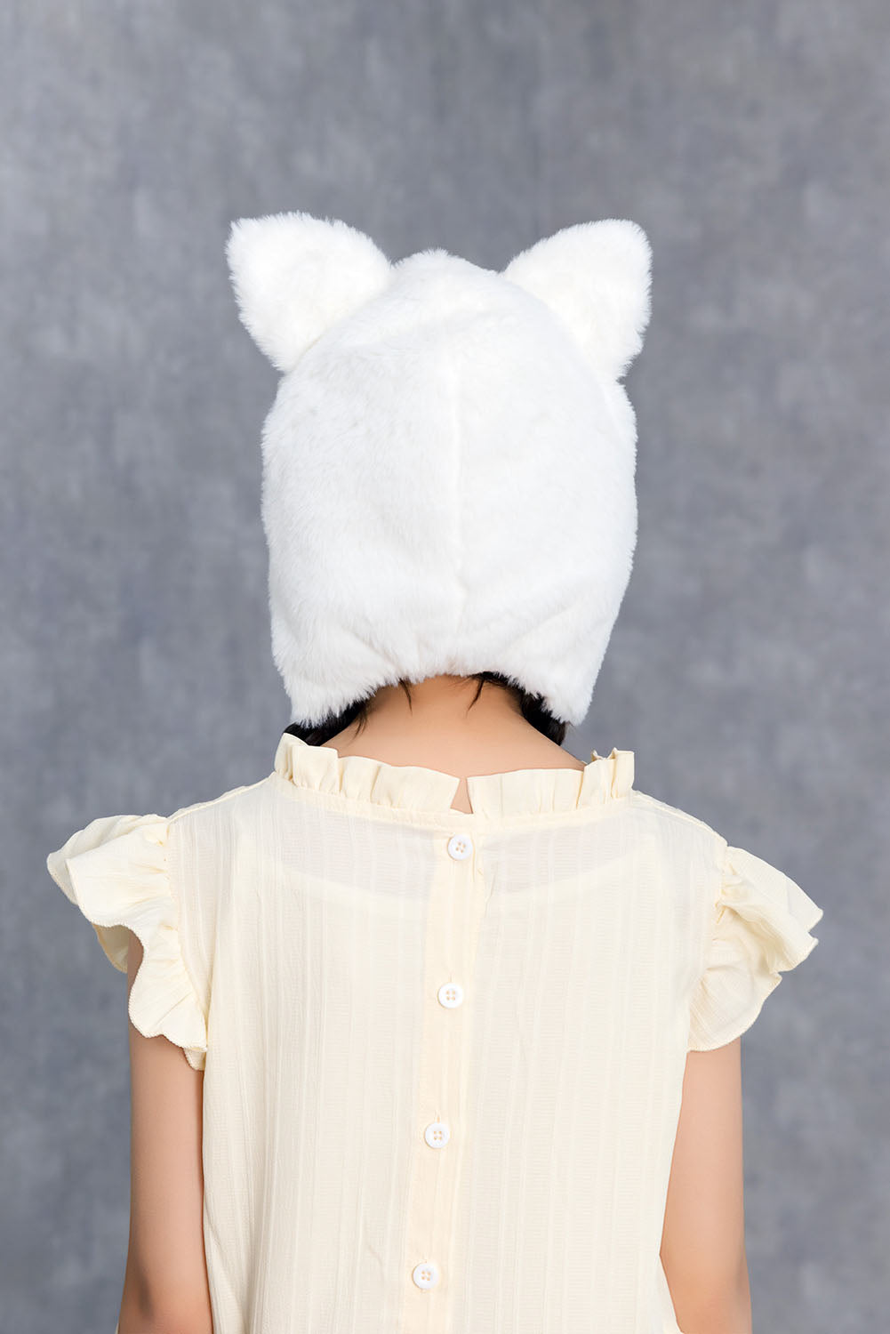 [New] コスプレ小物 かぶりもの アニマル ねこ もふもふねこたん キッズ ホワイト【クリアストーン】