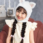 [New] コスプレ小物 かぶりもの アニマル ねこ もふもふねこたん キッズ ホワイト【クリアストーン】