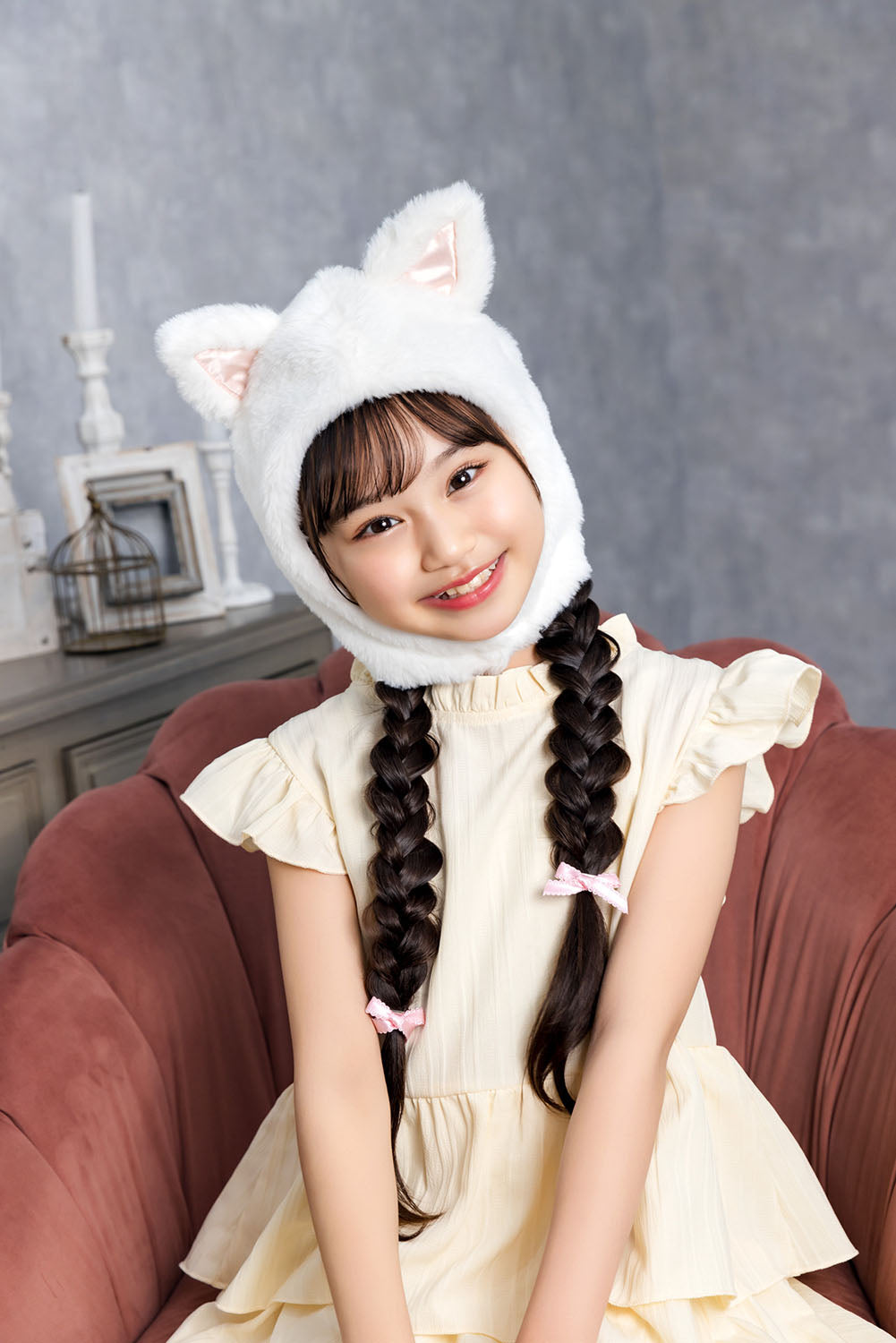 [New] コスプレ小物 かぶりもの アニマル ねこ もふもふねこたん キッズ ホワイト【クリアストーン】