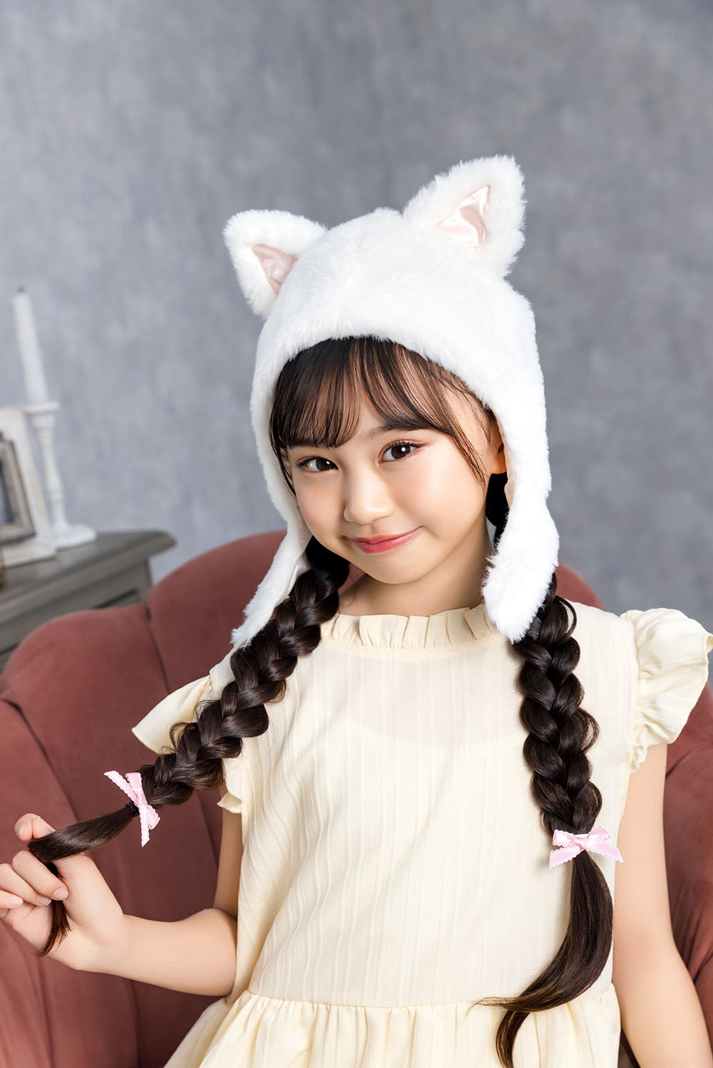 [New] コスプレ小物 かぶりもの アニマル ねこ もふもふねこたん キッズ ホワイト【クリアストーン】