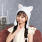 [New] コスプレ小物 かぶりもの アニマル ねこ もふもふねこたん キッズ ホワイト【クリアストーン】