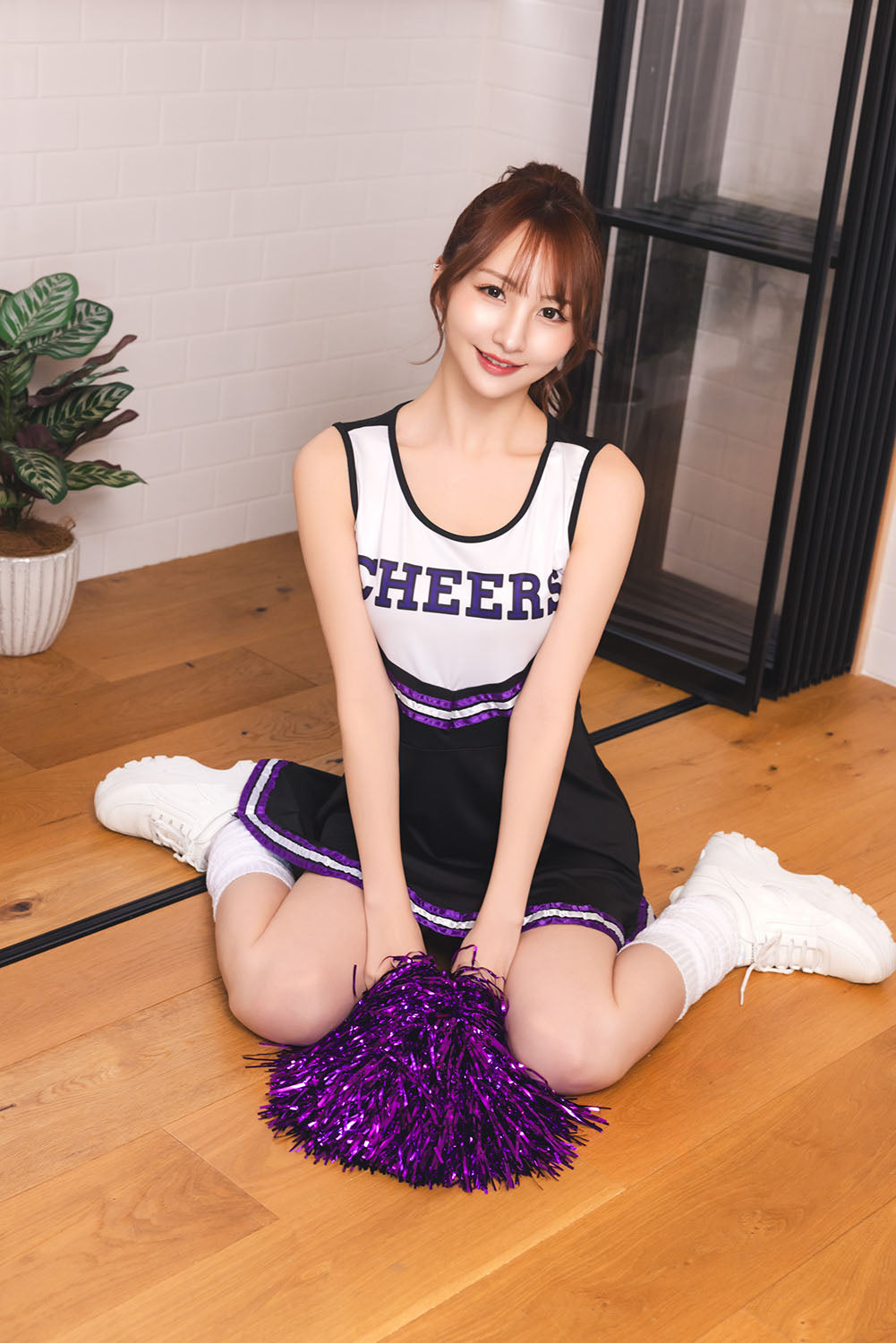 コスプレ チアガール シェリーズクローゼット チア レディース フリーサイズ ブラック【クリアストーン】