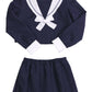 コスプレ 制服 シェリーズクローゼット ネイビーセーラー レディース フリーサイズ ブラック【クリアストーン】