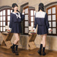コスプレ 制服 シェリーズクローゼット ネイビーセーラー レディース フリーサイズ ブラック【クリアストーン】