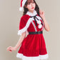 [New] コスプレ クリスマス グランノエル ラインストーンケープサンタ レディース フリーサイズ レッド【クリアストーン】♡