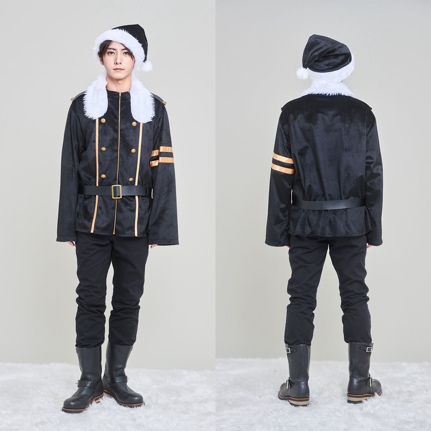 [NEW] コスプレ クリスマス トナカイ マニフィックノエル ラインサンタ メンズ ブラック【クリアストーン】