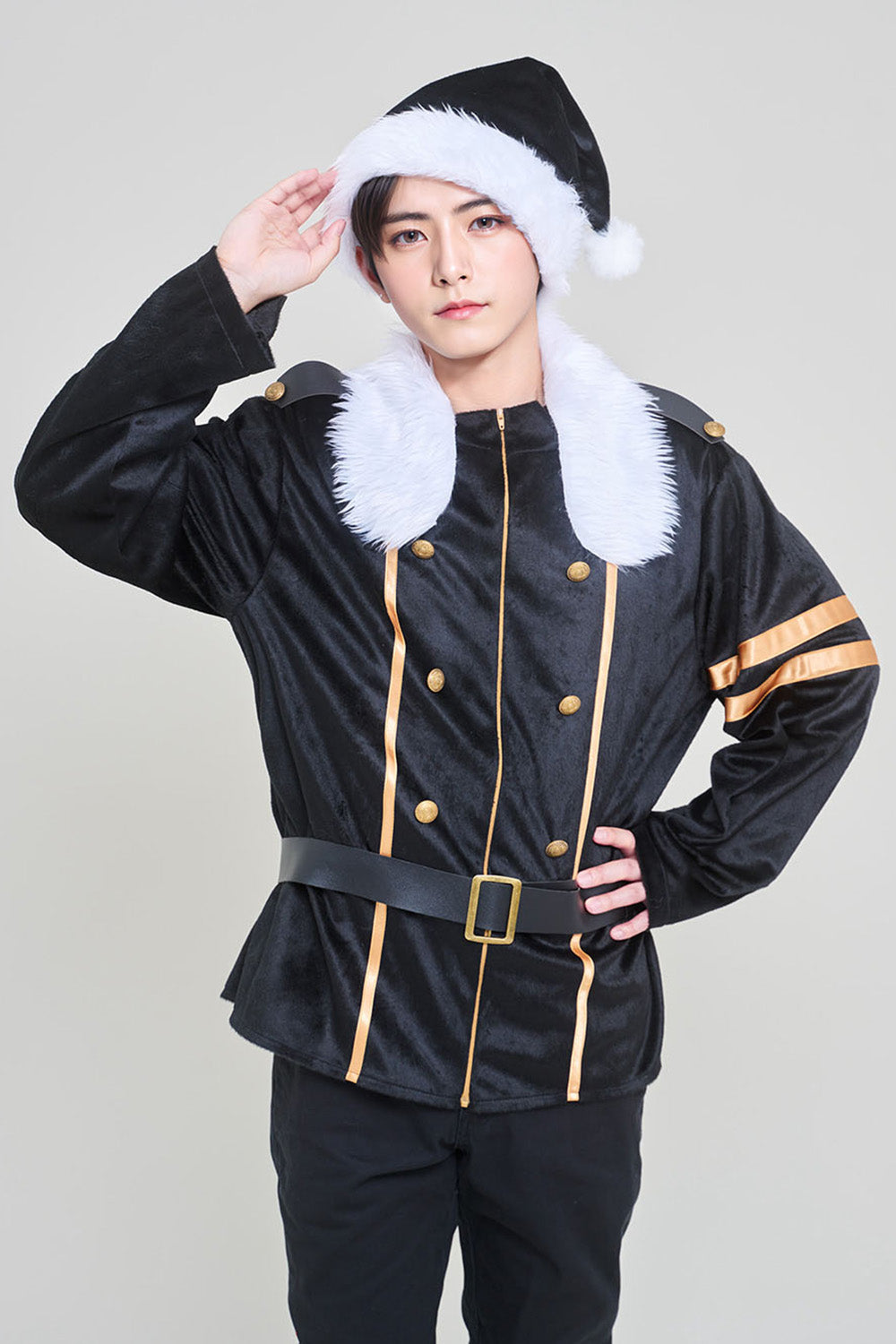 [NEW] コスプレ クリスマス トナカイ マニフィックノエル ラインサンタ メンズ ブラック【クリアストーン】