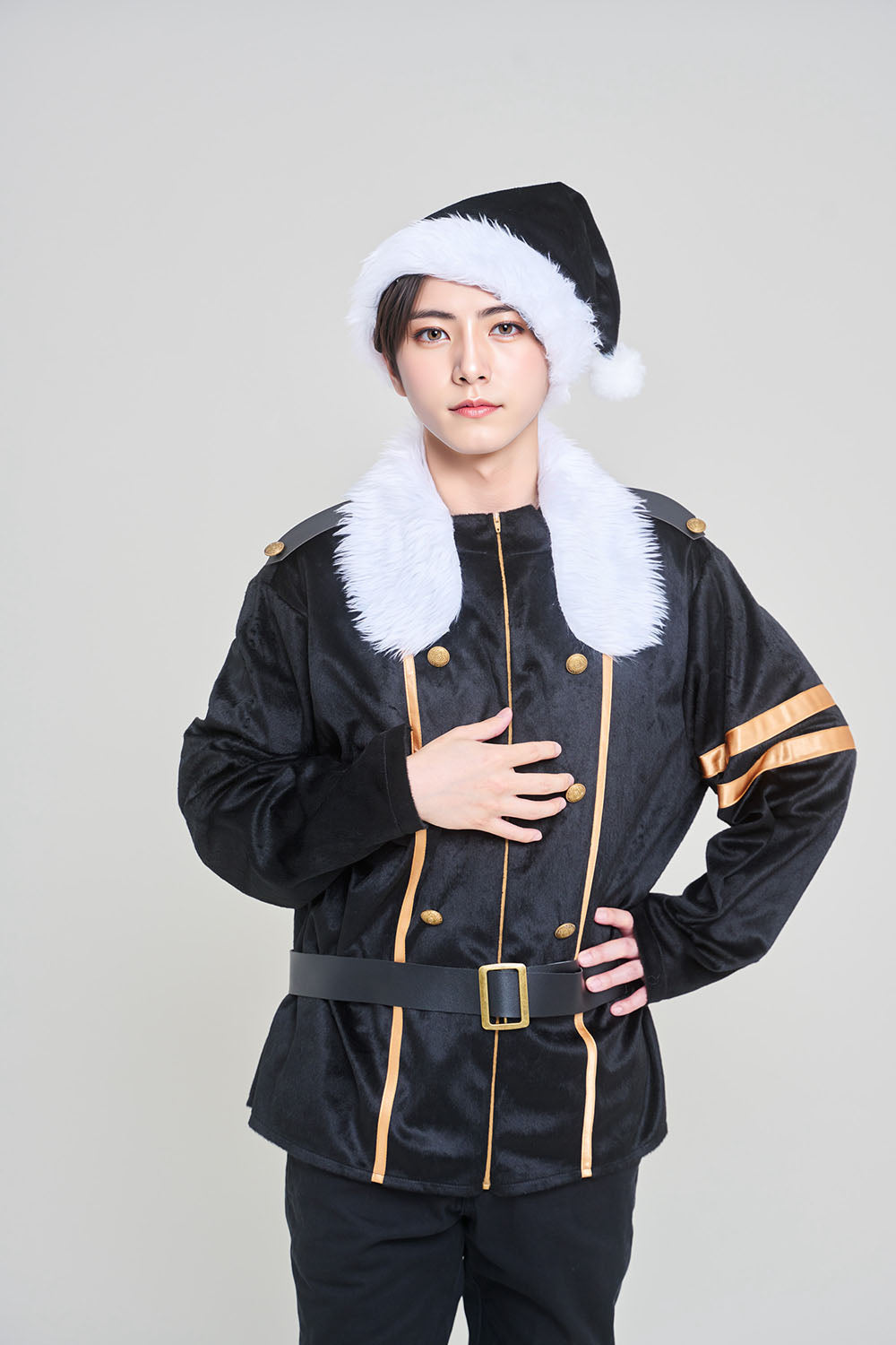 [NEW] コスプレ クリスマス トナカイ マニフィックノエル ラインサンタ メンズ ブラック【クリアストーン】