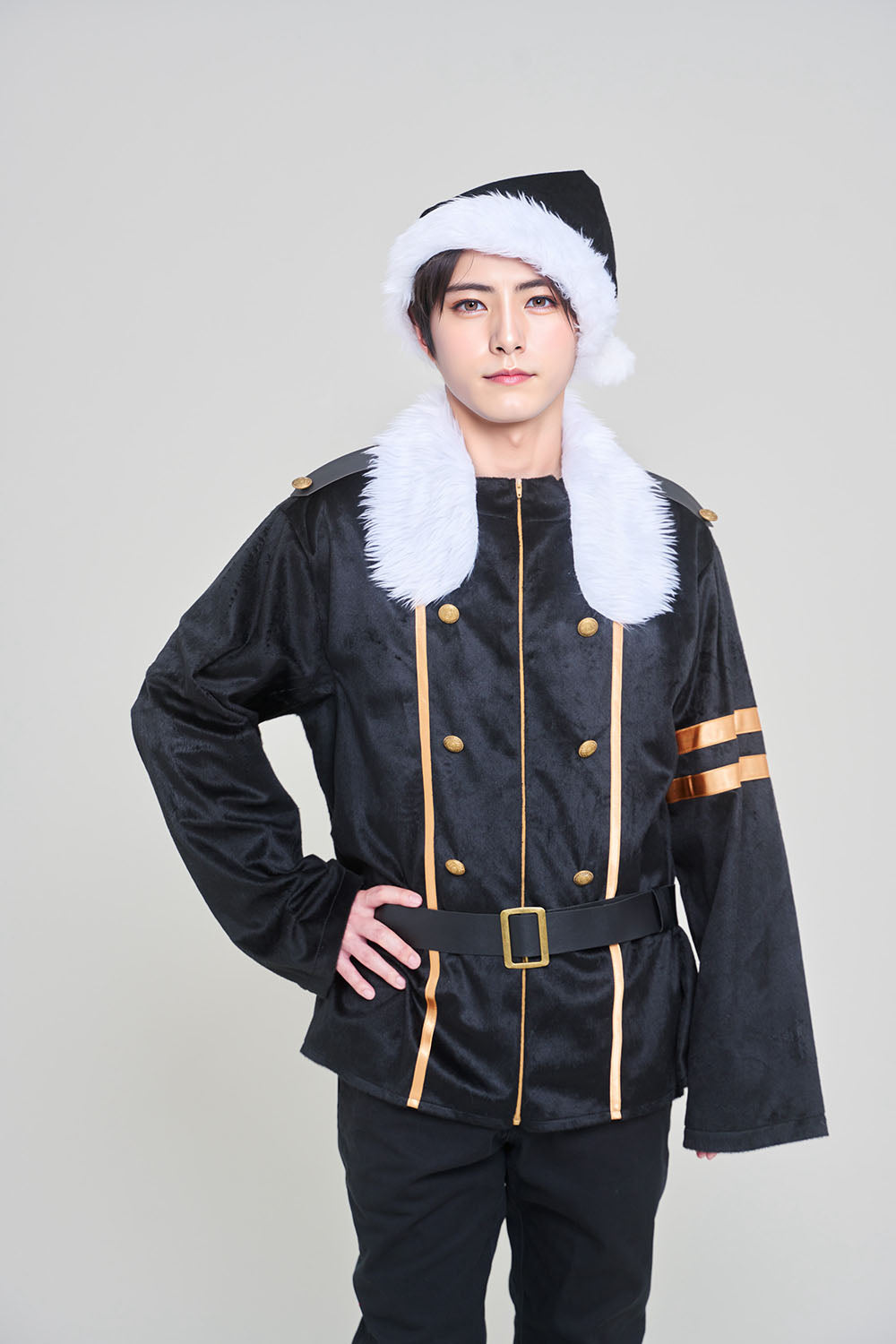 [NEW] コスプレ クリスマス トナカイ マニフィックノエル ラインサンタ メンズ ブラック【クリアストーン】