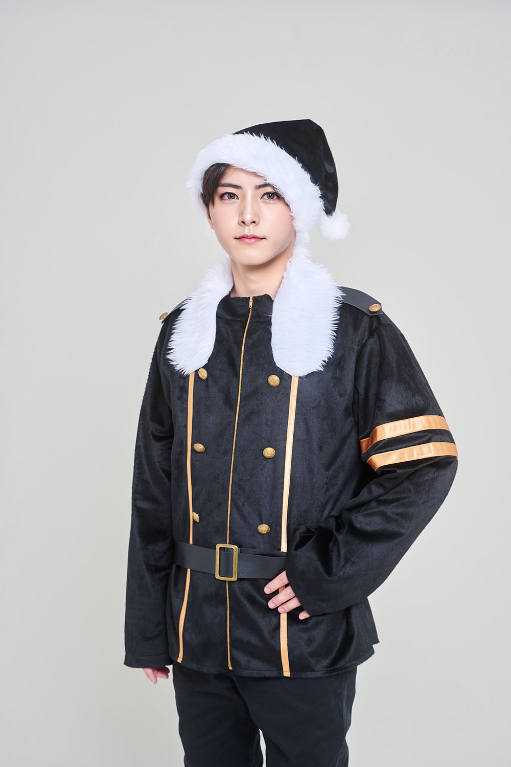 [NEW] コスプレ クリスマス トナカイ マニフィックノエル ラインサンタ メンズ ブラック【クリアストーン】