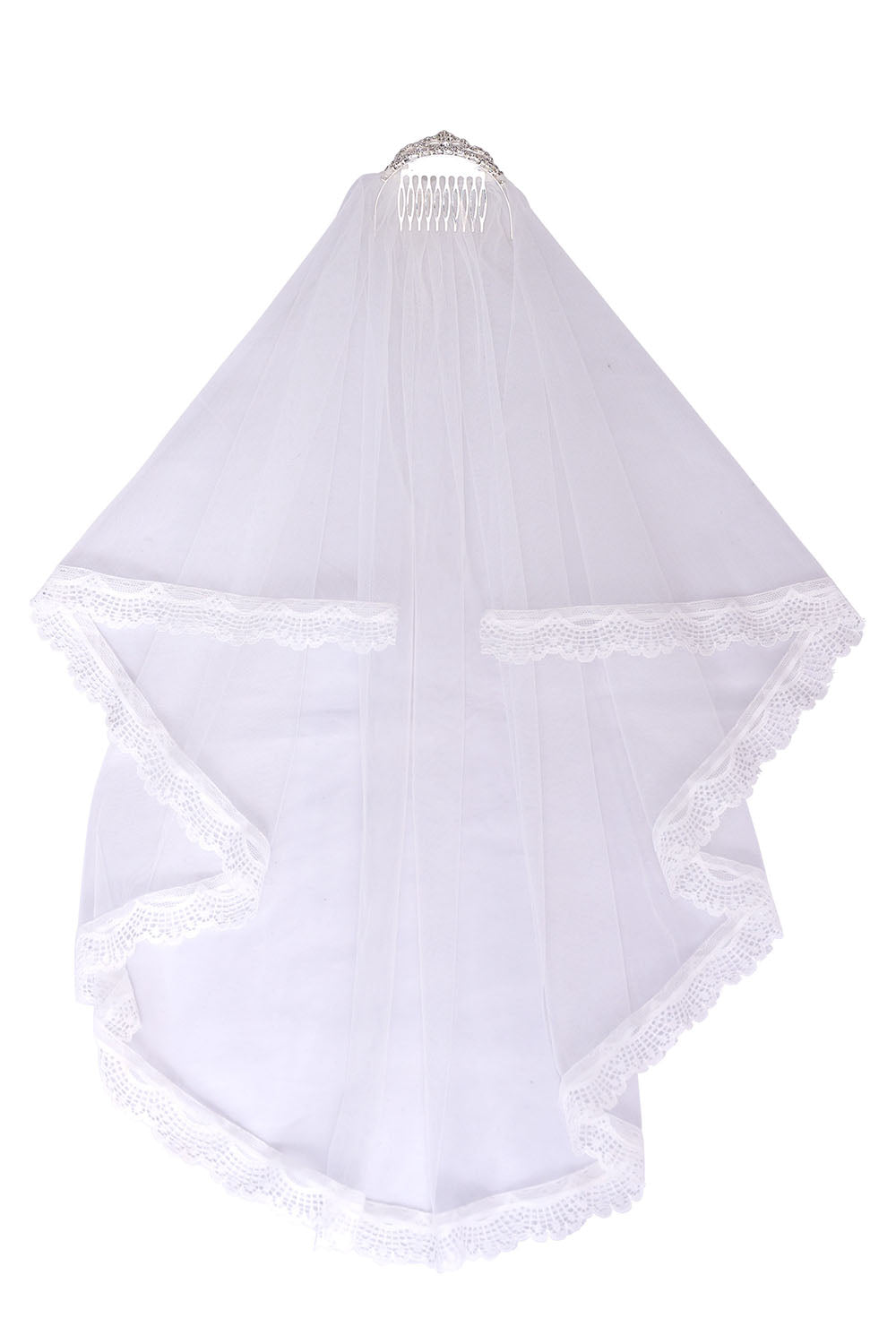 [New] コスプレ小物 誕生日 バースデー ハピバ ベール付きティアラ ユニセックス ゴールド/シルバー【クリアストーン】