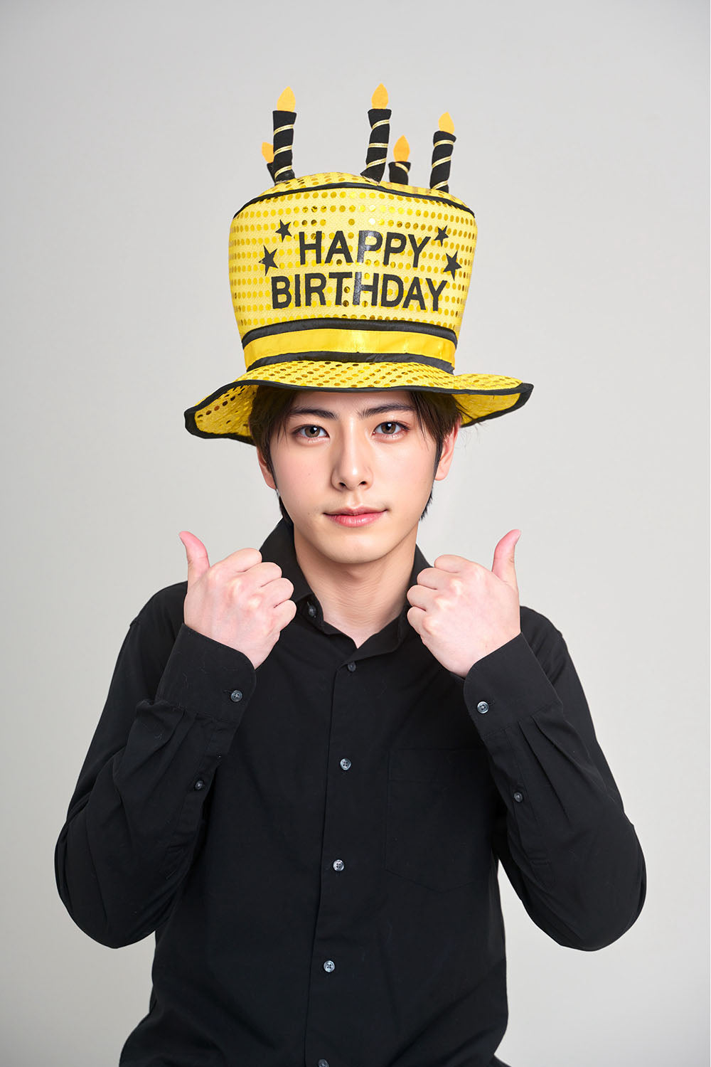 [New] コスプレ小物 誕生日 バースデー ハピバ ケーキハット ユニセックス ゴールド/カラフル【クリアストーン】