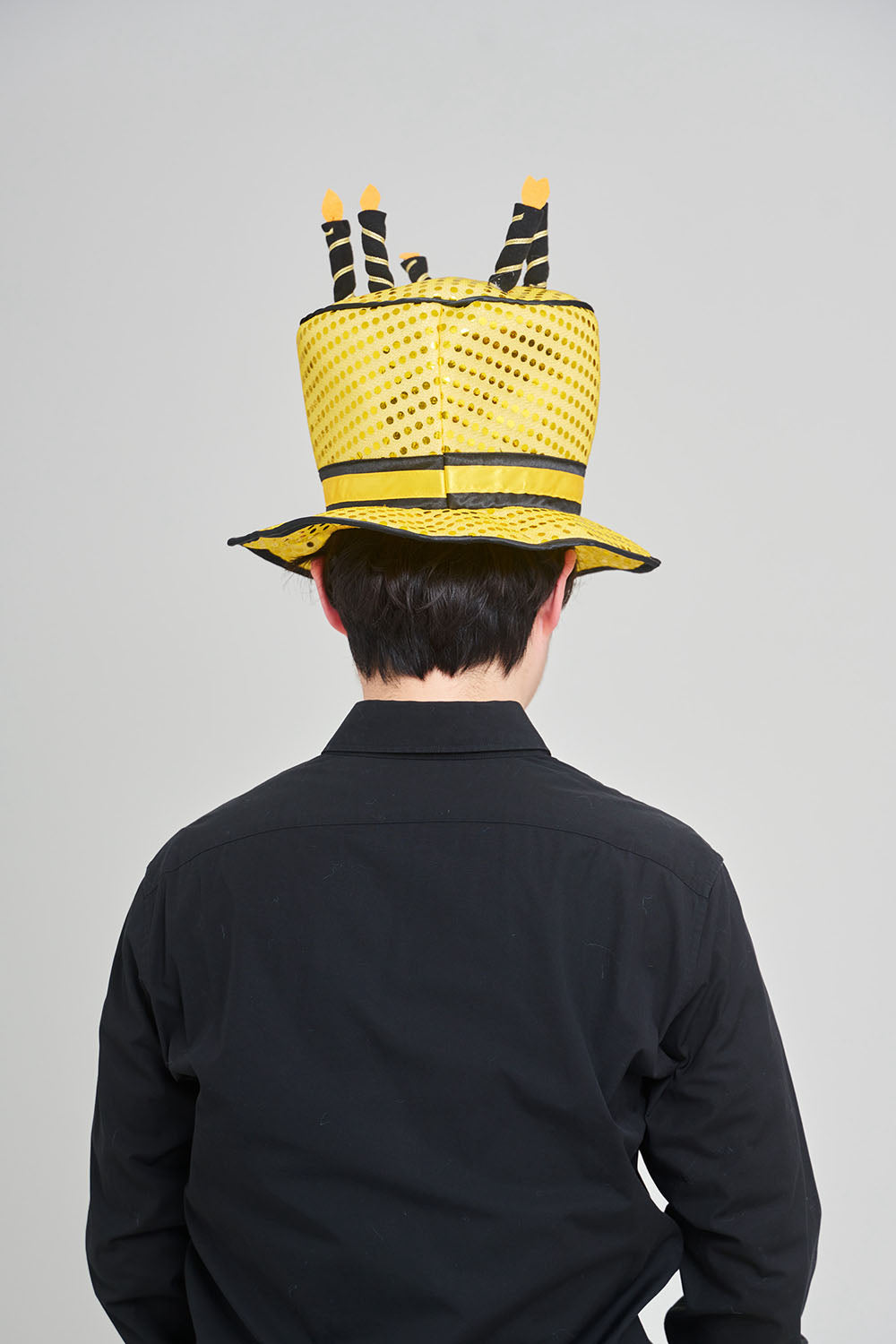 [New] コスプレ小物 誕生日 バースデー ハピバ ケーキハット ユニセックス ゴールド/カラフル【クリアストーン】