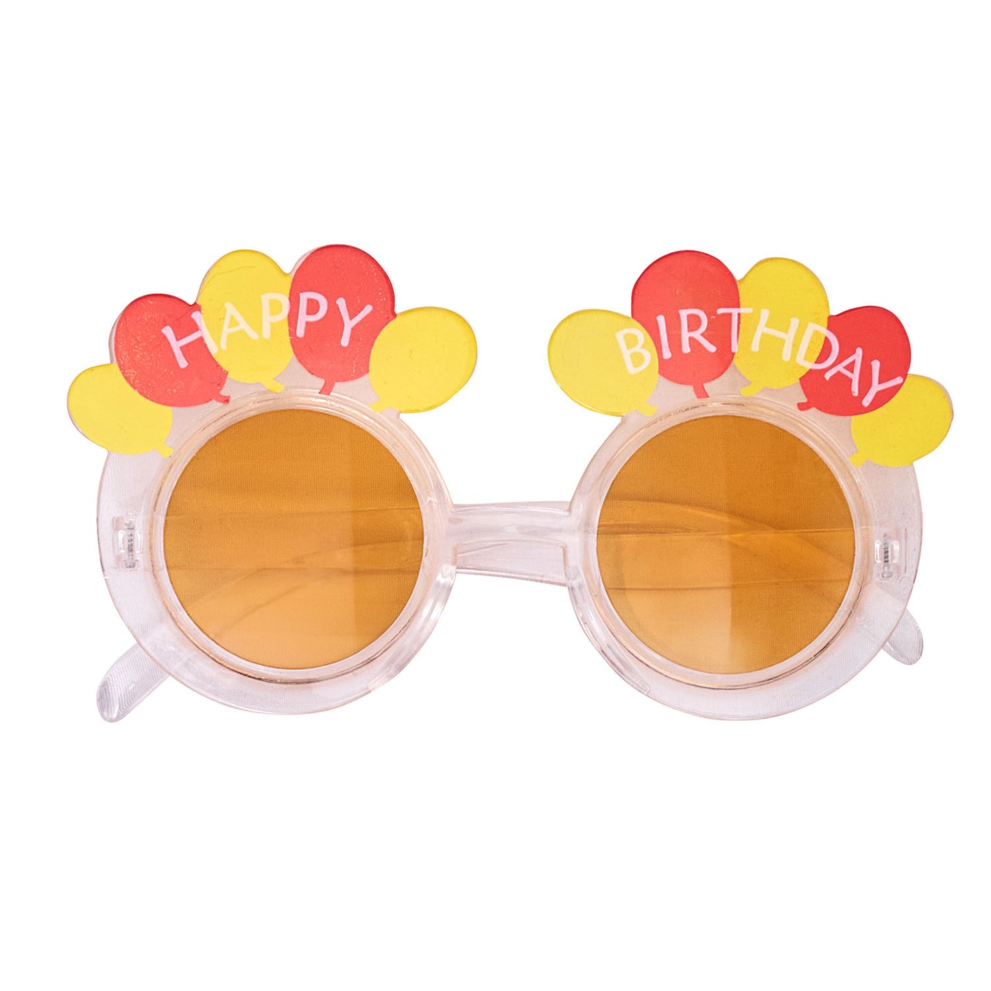 [New] コスプレ小物 誕生日 バースデー サングラス バルーン ユニセックス オレンジ/ピンク【クリアストーン】