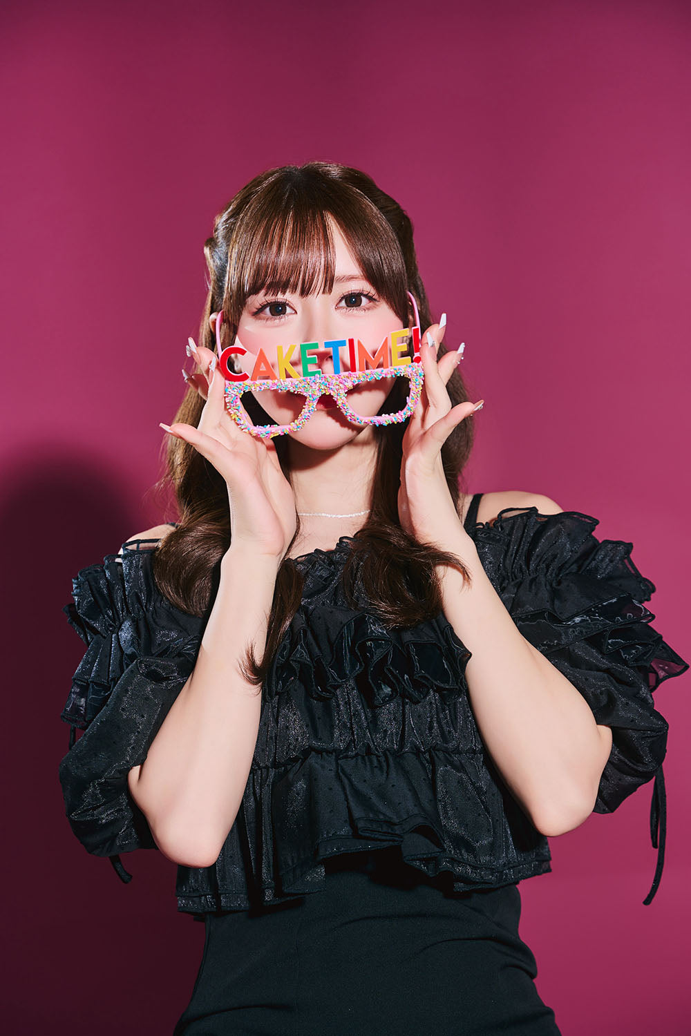 [New] コスプレ小物 誕生日 バースデー ハピバ サングラス カラースプレー ユニセックス ピンク【クリアストーン】