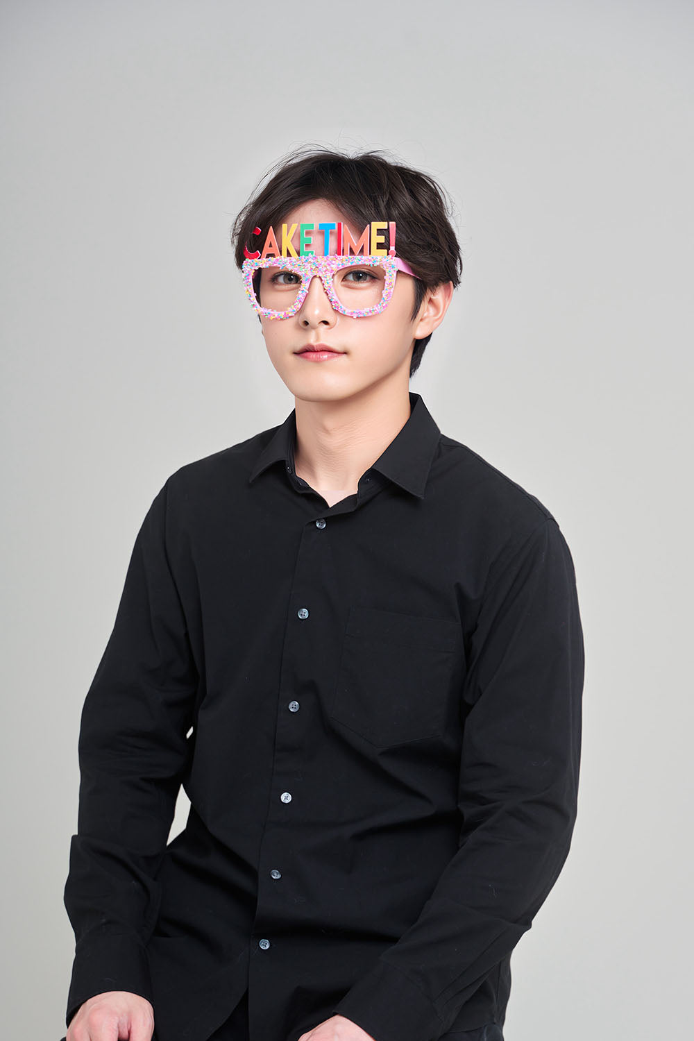 [New] コスプレ小物 誕生日 バースデー ハピバ サングラス カラースプレー ユニセックス ピンク【クリアストーン】