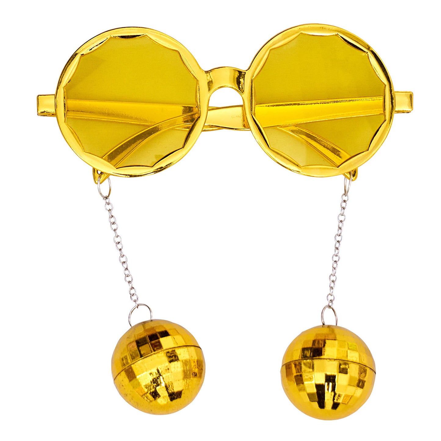 [New] コスプレ小物 誕生日 バースデー サングラス ミラーボール ユニセックス ゴールド/シルバー【クリアストーン】