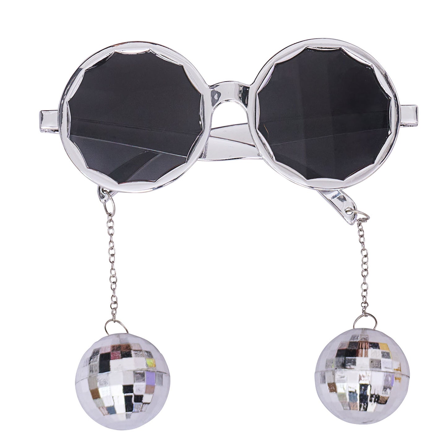 [New] コスプレ小物 誕生日 バースデー サングラス ミラーボール ユニセックス ゴールド/シルバー【クリアストーン】